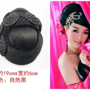 影楼古装假发女民国秀禾假发新娘盘头后区辫子发包汉服发包发碗