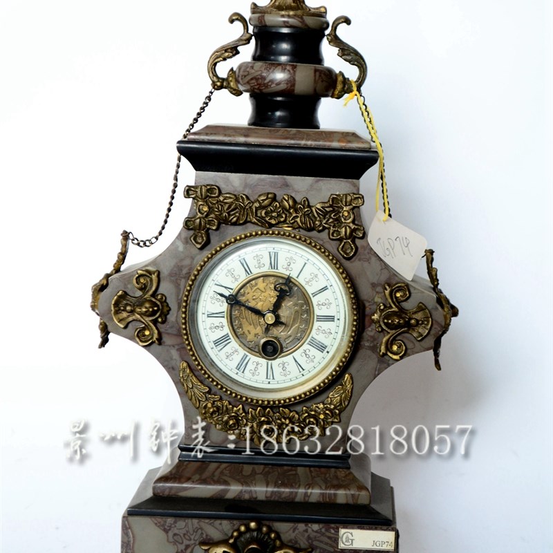 钟 机械座钟 古典钟表 铸铜老式做旧台钟 大理石钟 电影道具 壁炉