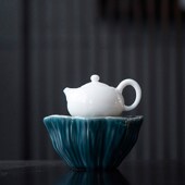 饰中国风茶席桌面小花盘摆件搭配 插花装 陶瓷莲蓬花器禅意中式 日式