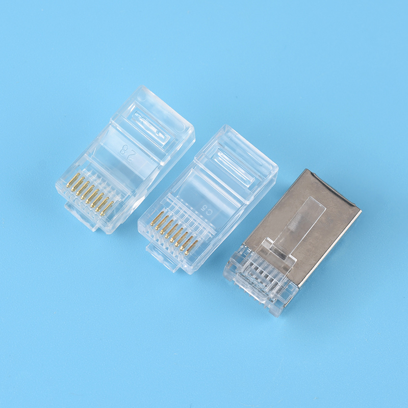 超五类非屏蔽网络插头水晶头8p8c头网线RJ45接头100个/盒 包邮