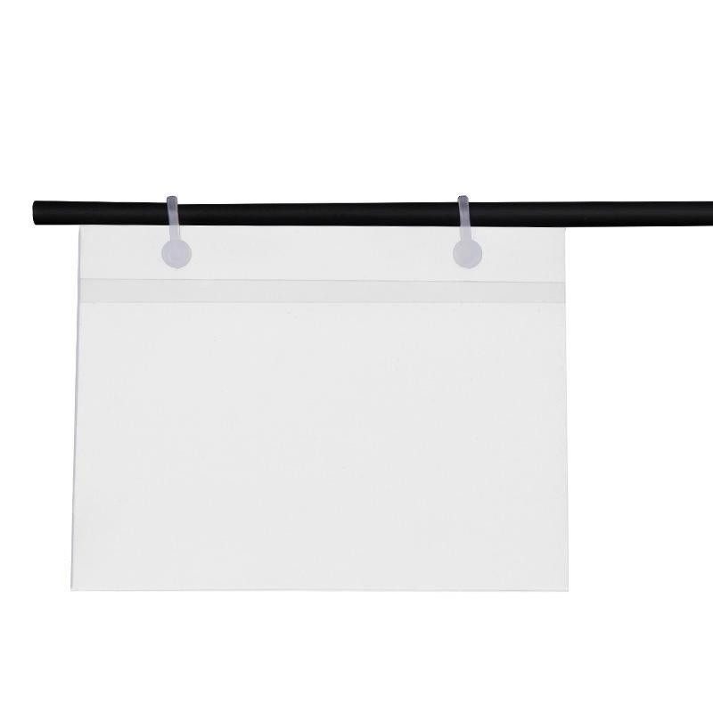 吊牌塑料套斜口笼挂牌钢丝栏大网篮货架价格牌透明仓库标签牌A5A