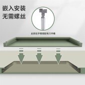 衣柜内嵌隐形开槽内扣牛角拉手柜门抽屉黑白色铝合金新款 房门拉手