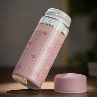 富玉景德镇陶瓷内胆马克杯高级感轻奢女生高颜值带盖小众水杯礼盒