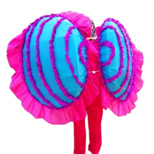 新款海水蚌贝壳蛤蜊河蚌壳精花蚌舞秧歌喜庆红社火表演出服装道具