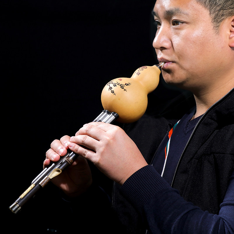 葫芦丝成人学生专业演奏型小d调c调降b调G调F调天然紫竹云南乐器