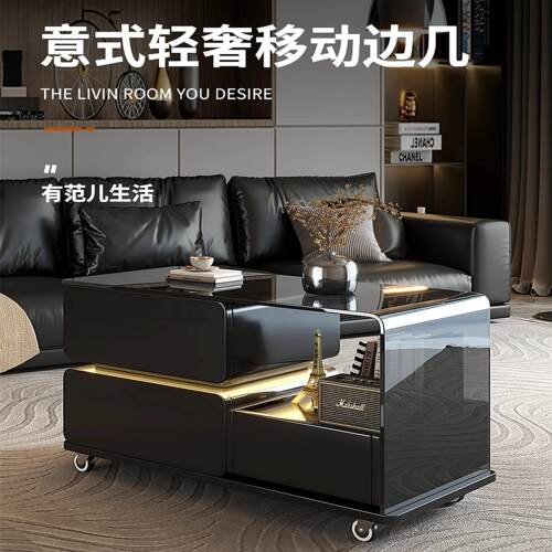 意式沙发侧边柜轻奢高级感创意边几客厅角茶几2025新款可移动推车