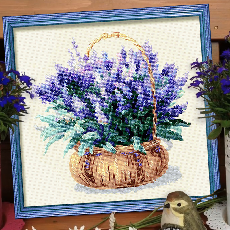 十字绣2021客厅简约现代新款绣自己绣手工小件绿植欧式刺绣简单绣