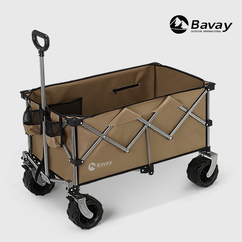 Bavay/北欢大容量户外手拉车露营野营推车野餐营地车折叠便携拖车