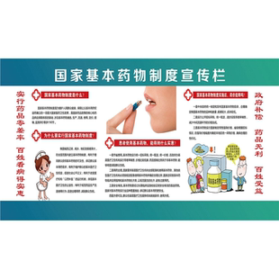 国家基本药物制度宣传栏海报展板国家基本药物制度政策知识墙贴