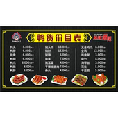 鸭货价目表海报展板鸭香尖美食价目表九九鸭脖王墙贴墙纸装 饰画