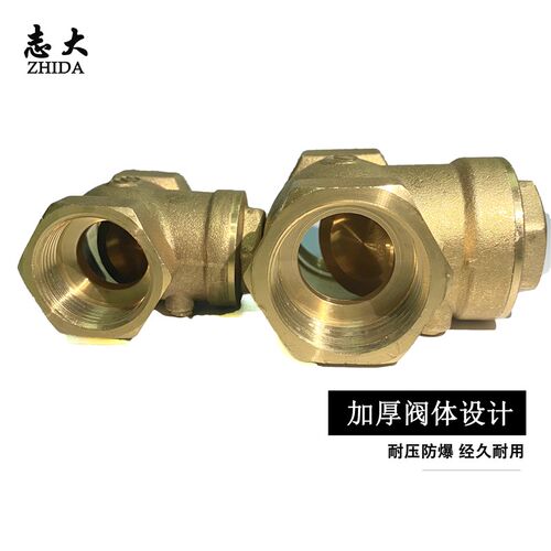 志大 加厚大体止回阀卧式逆止阀铜4分 6分1寸DN15 20 25 32 40 50