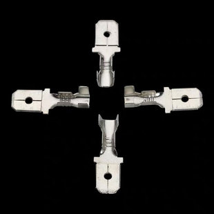 6.3插片端子 0.35厚端子铜接插件插片公母头250插拔压接 冷压接线