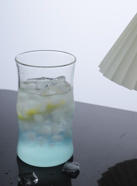 冰美式咖啡杯夏季水杯家用高硼硅玻璃竹节杯可乐杯果汁冷饮单层杯