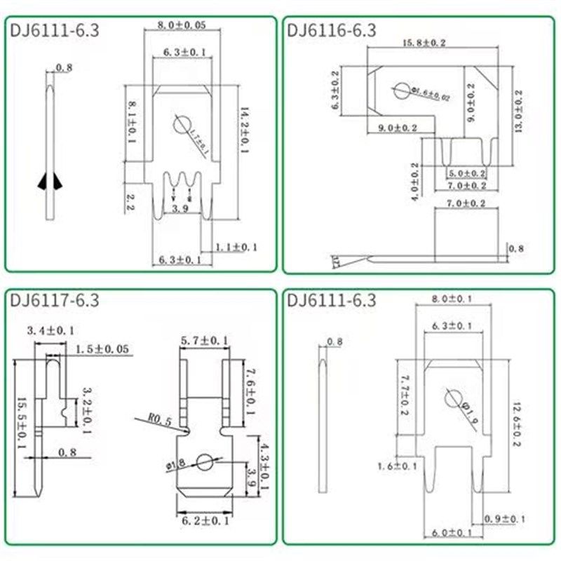 6.3焊接插片加长250线路板插簧圆头端子冷压接线防倒定位90,电子元器件市场,连接器,淘宝优惠券,粉丝福利购,淘宝优惠卷