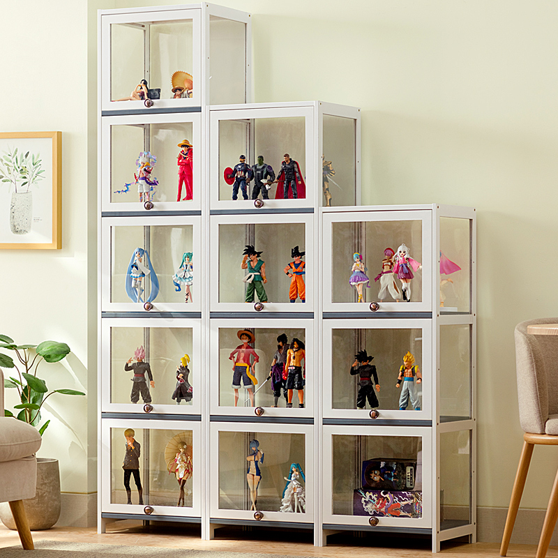 手办展示柜亚克力展示架小型非玻璃化妆品产品家用烟货架陈列柜子