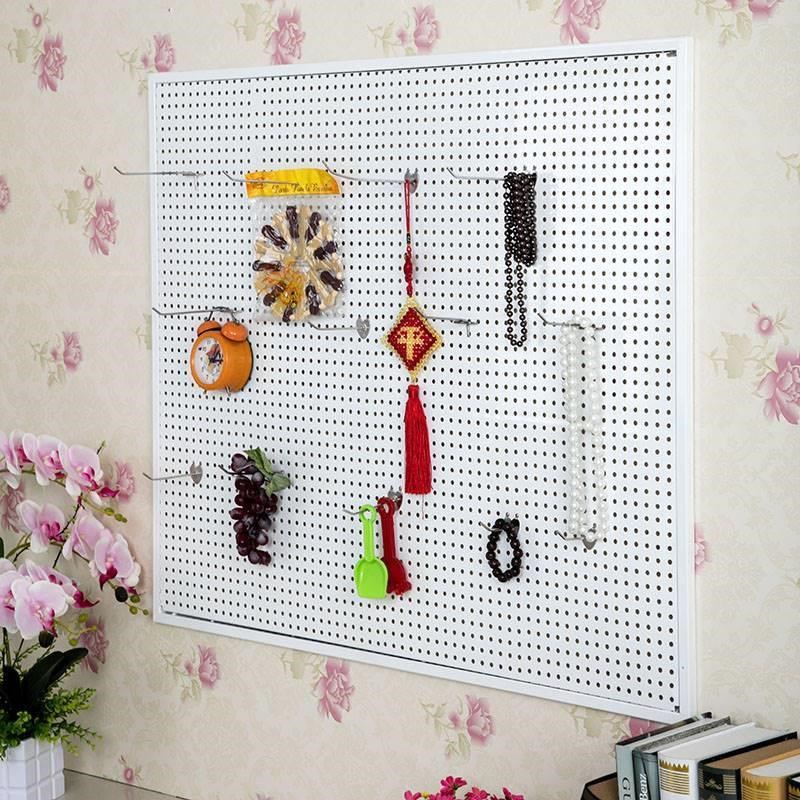 多孔板洞洞板铁艺挂墙货架圆孔壁挂手机配件上墙铁板家用展示架子