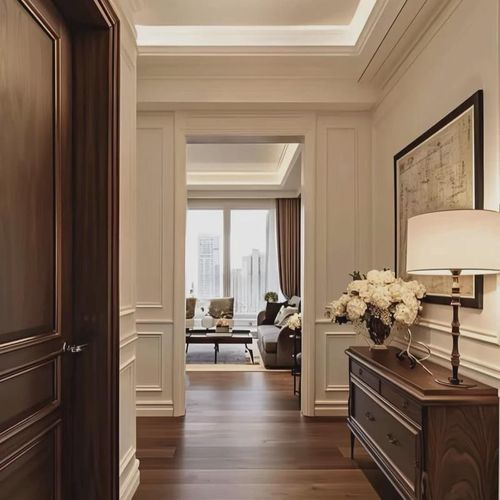 复古美式全屋定制实木家具整体设计衣柜橱柜书柜卧室厨房装修家具