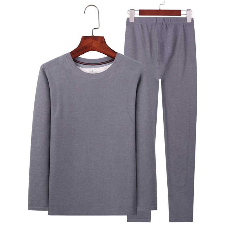 100%绵羊毛保暖套装男女加厚磨毛全贴片护膝发热内衣秋衣秋裤