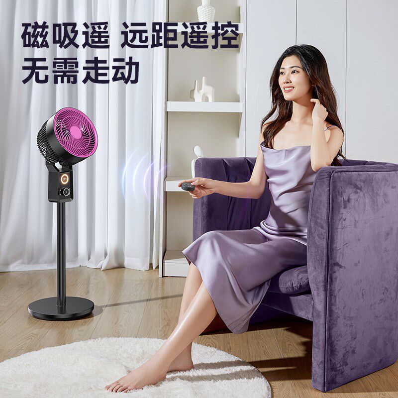 2024新款落地循环扇100档调速落地摇头风扇大风力家用遥控电风扇