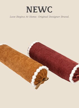 2024龙年新品红色长条t抱枕客厅沙发床上过年喜庆装饰圆柱形靠枕