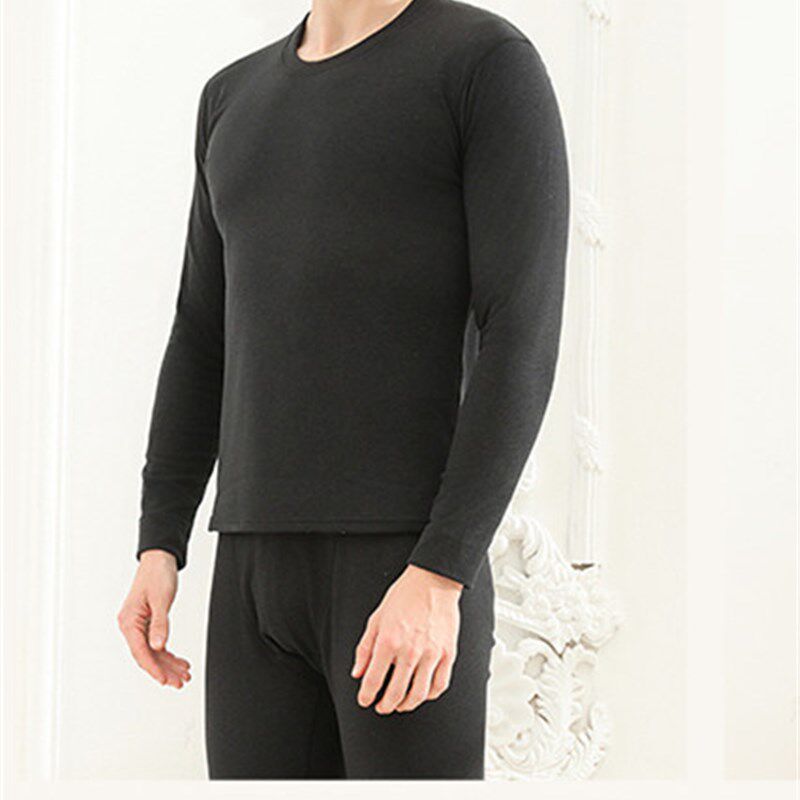 秋冬保暖内衣套装阳离子双面绒护膝护肩大码秋衣秋裤羊毛保暖套装