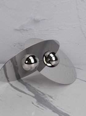 现代简约客厅电视柜金属旋转创意摆件样板房轻奢软装家居饰品摆设