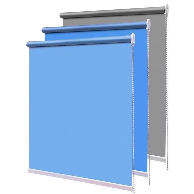 定制纯色卷帘酒店办公室阳台卷拉式窗帘全遮光半遮防水隔热工程帘