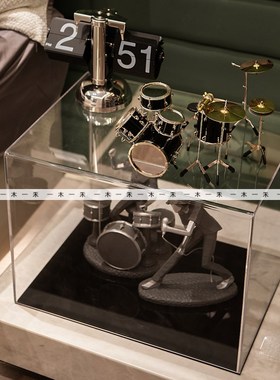 现代样板间儿童房音乐主题软装摆件男孩房潮玩迷你架子鼓模型装饰