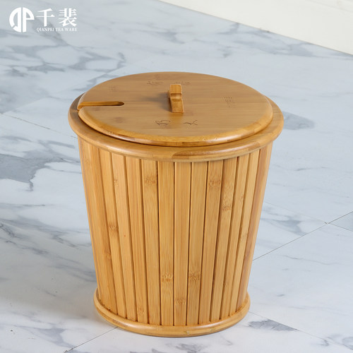 竹制茶桶茶渣桶茶台茶盘接水储水桶功夫茶具配件废水垃圾桶