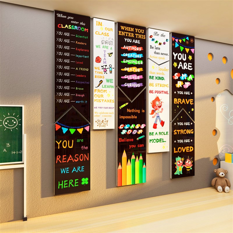 英语角教室布置墙面装饰环创工作培训机构班级文化自习黑板报贴纸