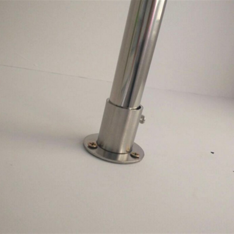 不锈钢衣柜挂衣杆 定制加厚固定式单杆阳台晾衣杆浴帘杆送法兰座