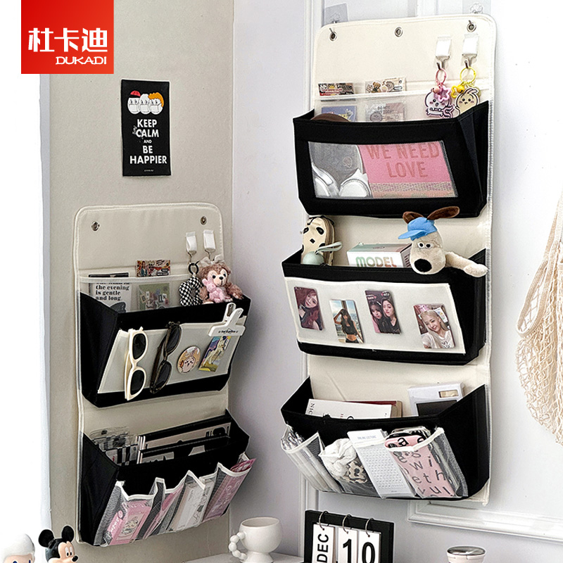 学生宿舍收纳挂袋上下铺床头墙上置物袋寝室衣柜门后悬挂式收纳袋