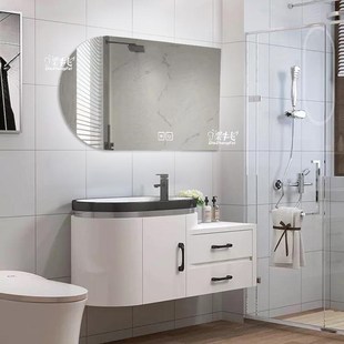 智能异形镜现代洗手台卫浴陶瓷盆洗漱浴室柜窄小户型防水