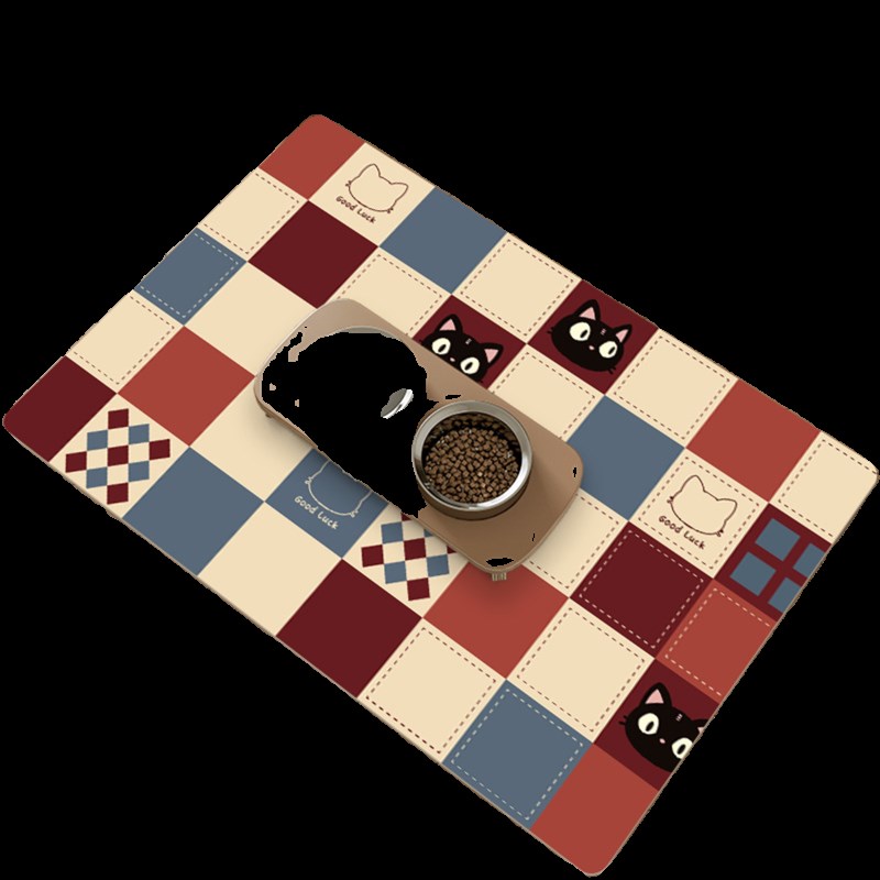 科技皮宠物吸水地垫猫咪碗垫狗狗吃饭垫子防水防漏易打理餐垫睡垫