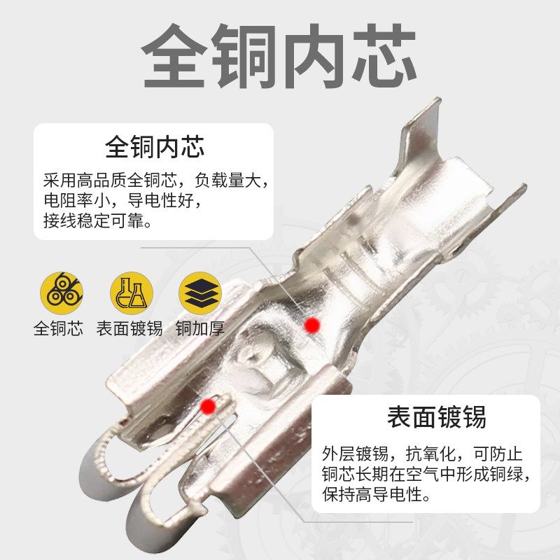 DJ97B汽车仪表保险盒接线端子保险片插簧黄铜只