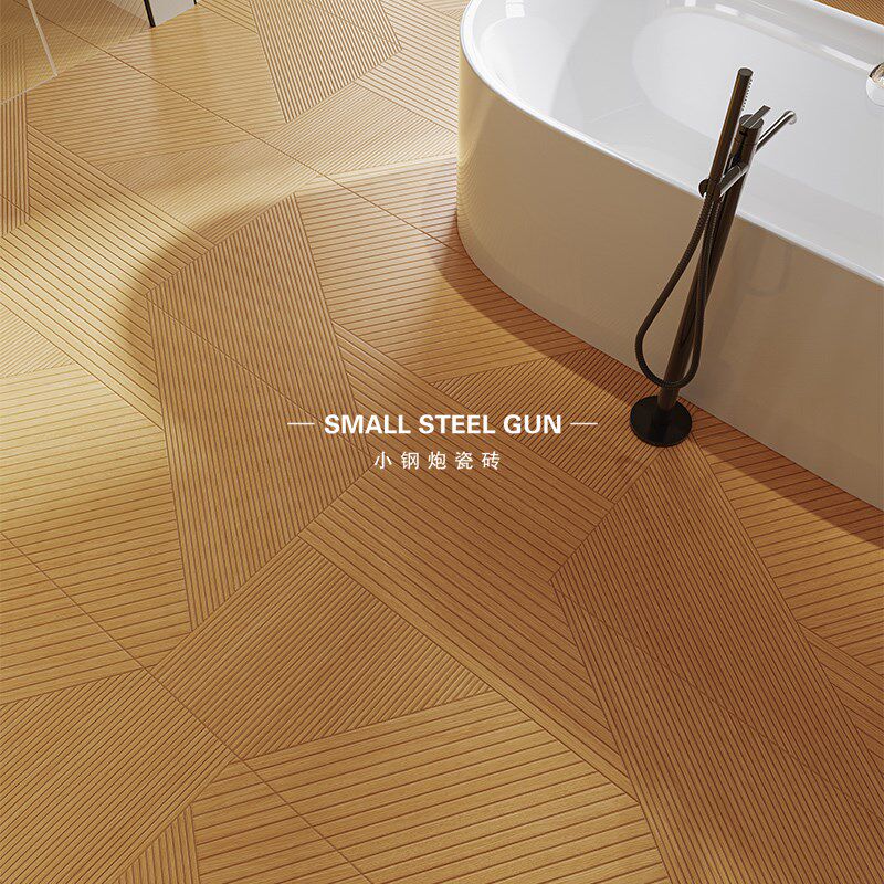 法式复古光影鱼骨木纹瓷砖客厅卧室仿木地板砖厨卫防滑砖