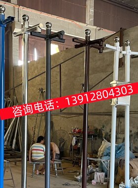 监控立杆3/35/4n/5/6米不锈钢立柱子户外室外摄像机球机专用小区