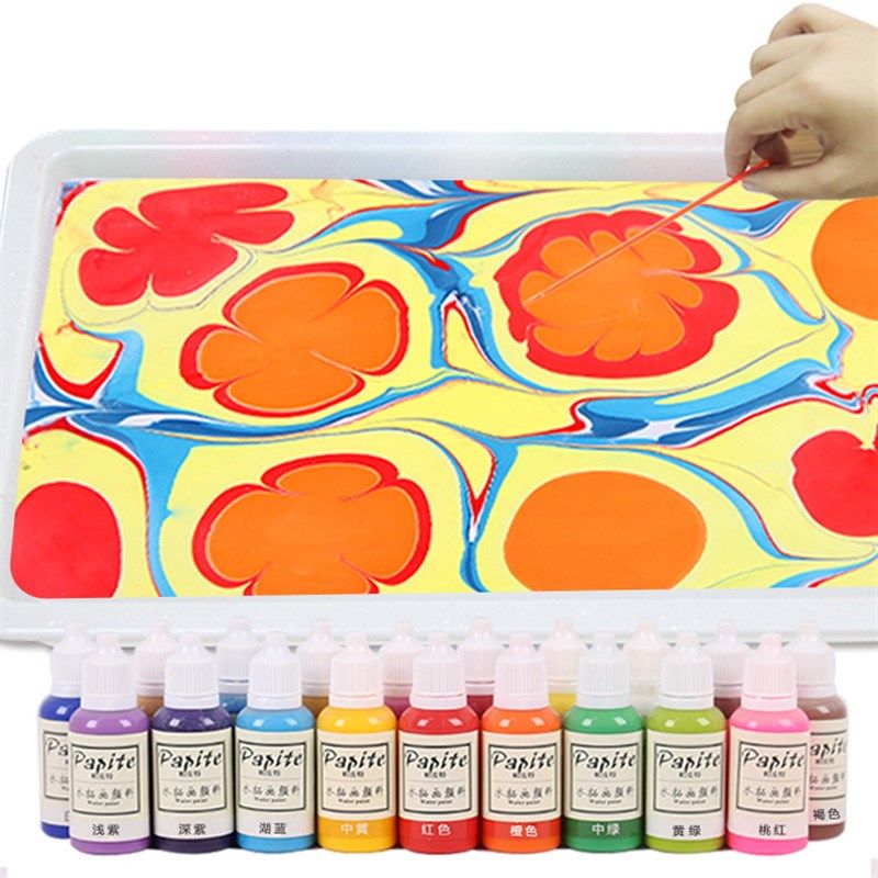 水拓画颜料套装浮水画水影画工具儿童涂鸦画画颜料无毒湿拓画材料,文具电教/文化用品/商务用品,水粉/水彩/油画专用笔,淘宝优惠券,粉丝福利购,淘宝优惠卷