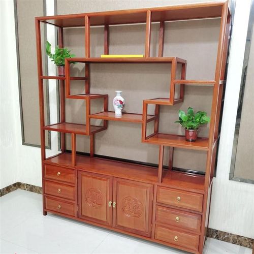 博古架实木中式多宝阁展示柜茶室茶柜茶具架子置物架茶叶收纳柜子