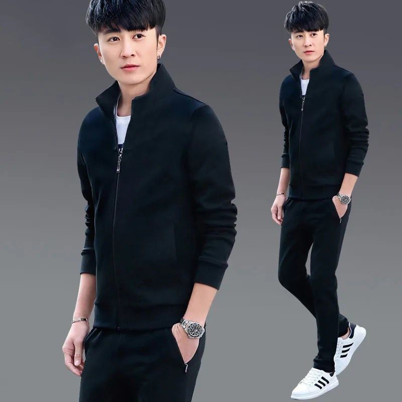 纯棉休闲运动套装男士春秋高档运动服冬季加绒加厚韩版卫衣两件套,男装,休闲运动套装,淘宝优惠券,粉丝福利购,淘宝优惠卷