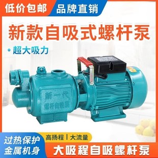水泵全自动家用抽j水机220V高压抽水不锈钢螺杆增压泵高扬程自吸