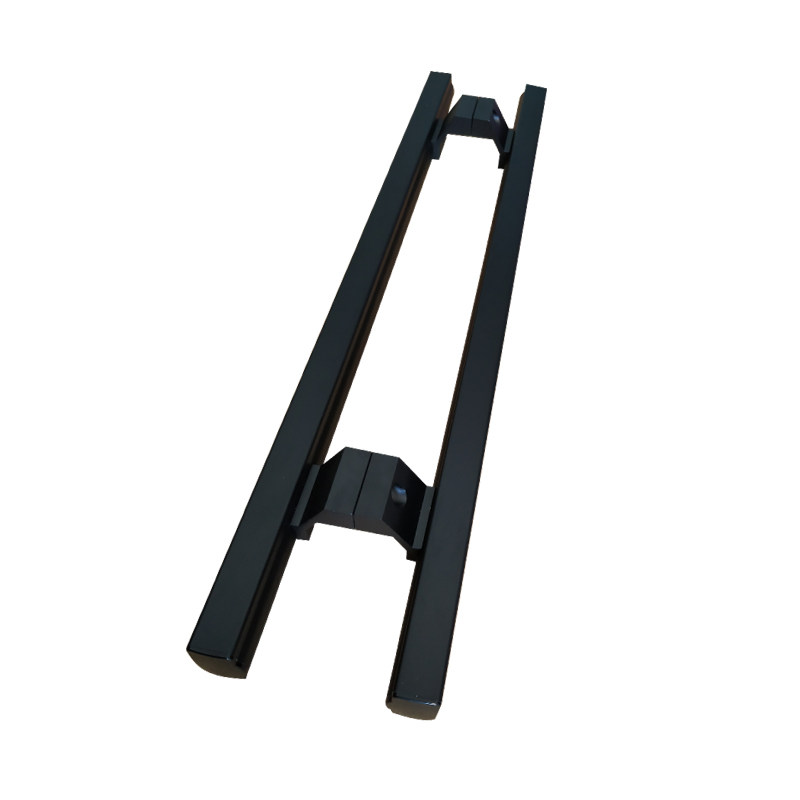 加厚玻璃门拉手门拉手大门把手明装肯德基门拉手木门扶手方管黑色