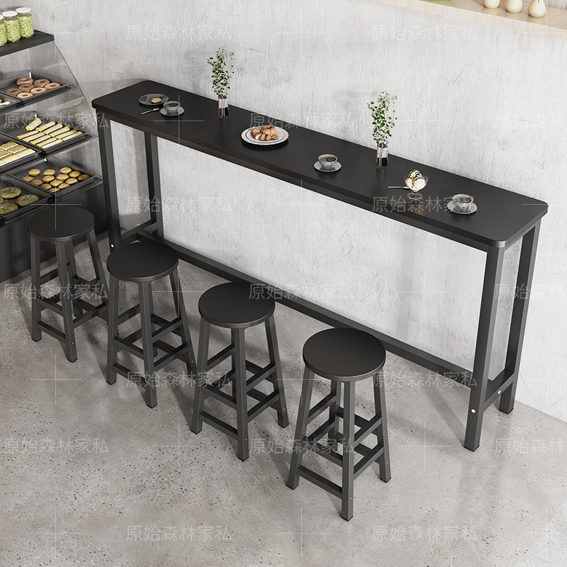 圆角吧台桌家用长条桌奶茶店桌椅高脚吧台靠墙商用窄桌子,商业/办公家具,酒吧台,淘宝优惠券,粉丝福利购,淘宝优惠卷