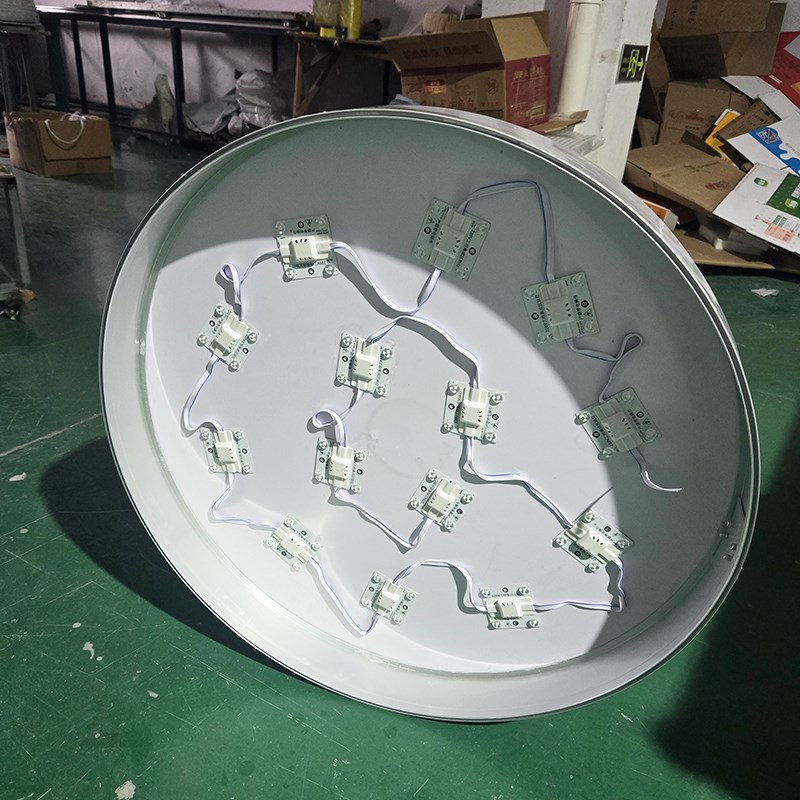 圆形软膜灯箱边框异形灯箱定制卡布灯箱型材uv软膜落日灯箱月球铝