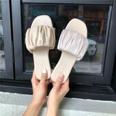 小众凉拖鞋 仙女鞋 子外穿2024年新款 法式 夏季 软底海W边沙滩平底凉