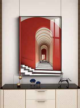 晶瓷画现代简约玄关装饰画酒店卧房挂画过道壁画客厅沙发背景墙画