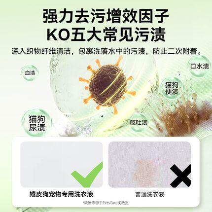 宠物洗衣液茶树香狗窝床垫狗狗衣服清洗涤剂衣物猫窝留香清洁用品