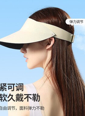 成人大帽檐无痕帽夏季 防晒帽 空顶帽 可折叠遮阳 骑车防晒太阳帽