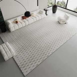 德国极简大面积客厅地毯整铺会客室书房加厚黄麻地毯别墅展厅地毯