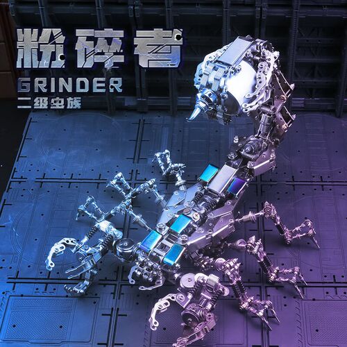 机械党粉碎者3d立体拼装模型金属蝎子手办高难度拼图创意家居摆件